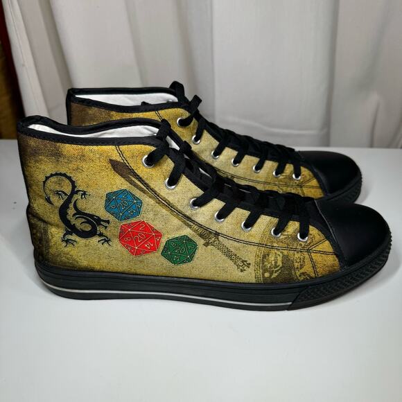 Artistic Black and Tan High-Top Loafers - Picture 2 of 9